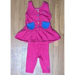Rainbow Gymboree Set Size Small Floral Colorblock EUC